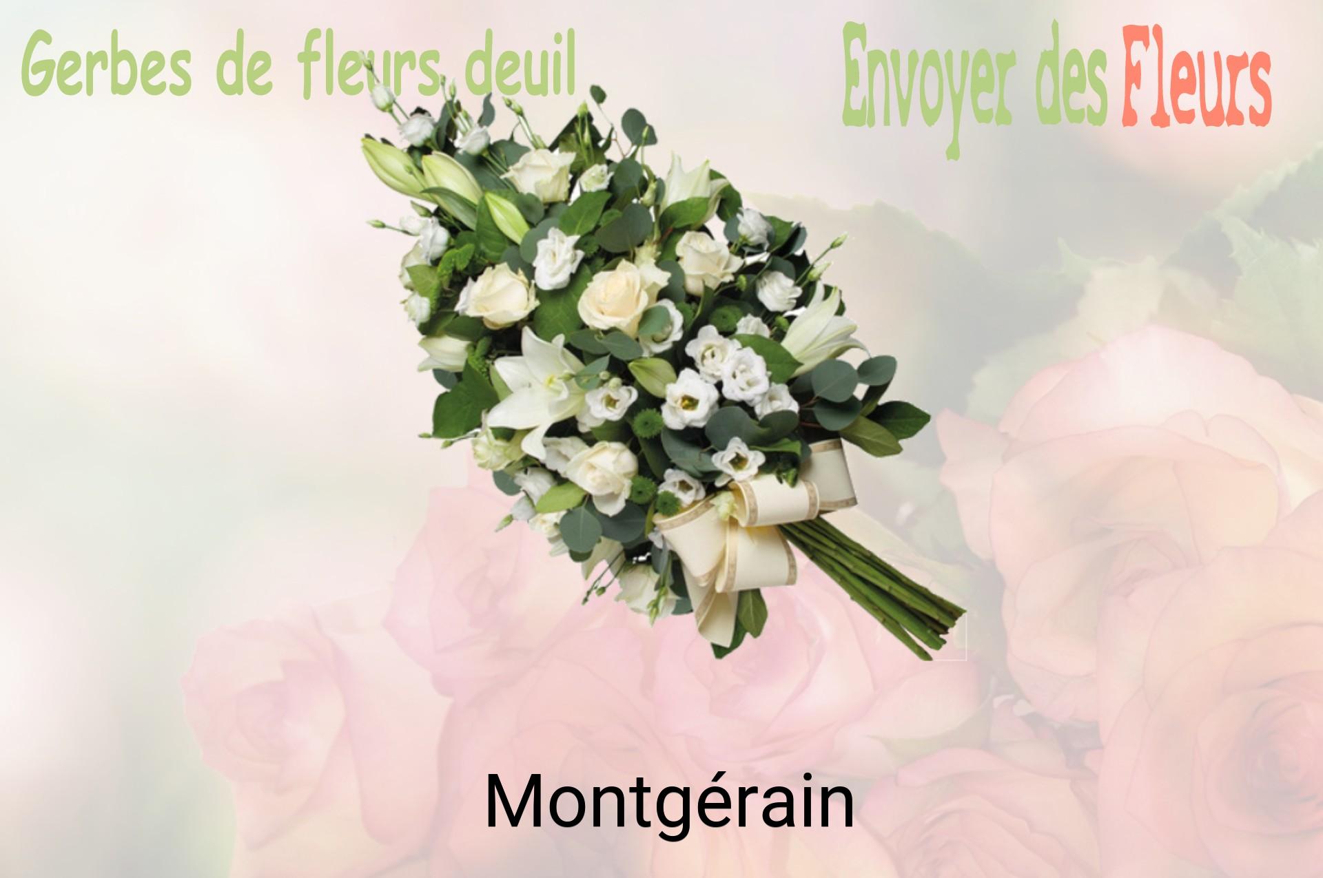 Gerbe de fleurs de deuil livrée à Montgérain